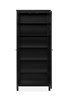 Armoire-Cordoba-40A-melamine-noir-front-open-Finori