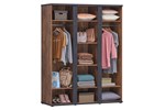 Armoire-Ellen-decor-bois-acacia-164cm-open-Oosterlynck