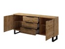 Buffet-2-portes-3-tiroirs-Halle-25-decor-chene-wotan-201cm-open-Helvetia