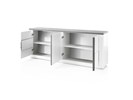 Buffet-4-portes-Vertigo-laque-blanc-brillant-decor-chene-gris-220cm-02-Albea