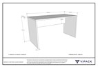 Bureau-London-melamine-140cm-dimensions-Vipack