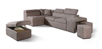 Canape-angle-Benthe-tissu-taupe-P1A2C-tetieres-relevables-coffre-open-Comodi-Sofa