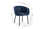 Chaise-Sevilla-tissu-bleu-dimensions-Rousseau