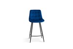 Chaise-de-bar-Juta-5540-velours-bleu-front-Rousseau