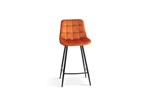 Chaise-de-bar-Juta-5540-velours-orange-front-Rousseau