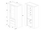 Colonne-vitrine-2-portes-Elite-decor-bois-chene-85cm-dessin-Oosterlynck