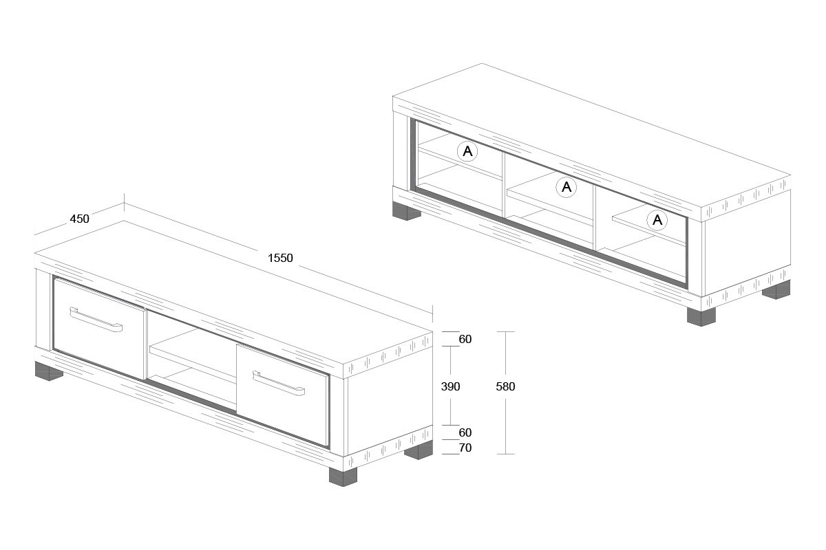 Petit Meuble d'angle, meuble d'appoint, collection Elodie