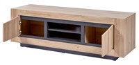 Meuble-tv-Nelson-decor-french-oak-160cm-ouvert-Bauwens-GBO