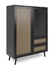 Vitrine-Vienna-53A-highboard-black-natur-cane-persp-101cm-Finori