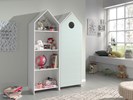 Armoire-1-porte-bibliotheque-Casami-MDF-laque-blanc-vert-116cm-CSCO0203-Vipack