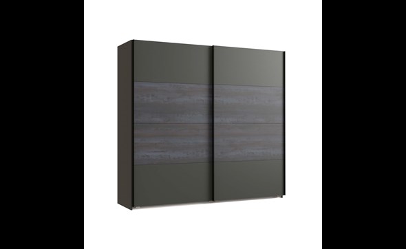 Armoire-Goteborg-SWT-K70-facade-digisteel-optic-corps-rechampis-graphite-Wimex