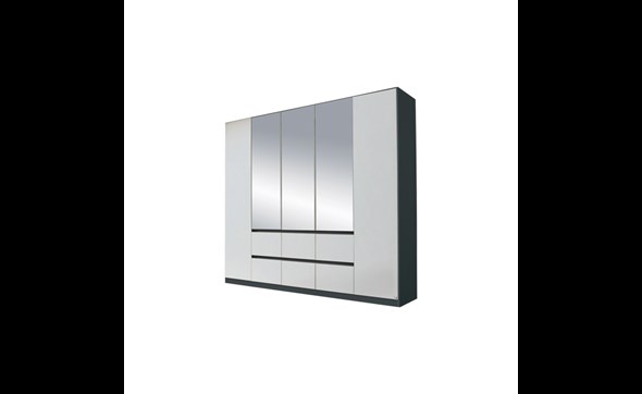 Armoire-Mainz-4862-5213-AA029-façade-blanc-neige-corps-gris-metal-Rauch