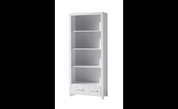 Bibliotheque-Erik-MDF-laque-blanc-pin-massif-87cm-Vipack