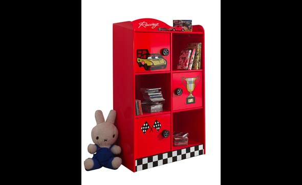 Bibliotheque-Racer-SCBI120R-mdf-rouge-Vipack