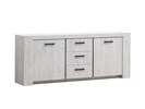 Buffet-2-portes-3-tiroirs-Elvis-decor-bois-chene-blanc-220cm-Oosterlynck