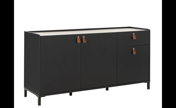 Buffet-3-portes-1-tiroir-Amsterdam-Diagone-E57022-decor-noir-bois-side-Gautier