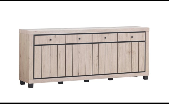 Buffet-4-portes-Eureka-decor-bois-chene-225cm-Oosterlynck