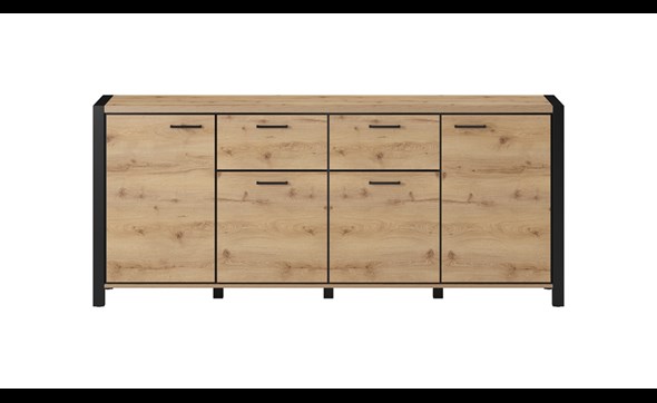 Buffet-Aktiv-decor-bois-taurus-oak-24TWLK25-213cm-front-Helvetia