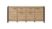 Buffet-Aktiv-decor-bois-taurus-oak-24TWLK25-213cm-front-Helvetia