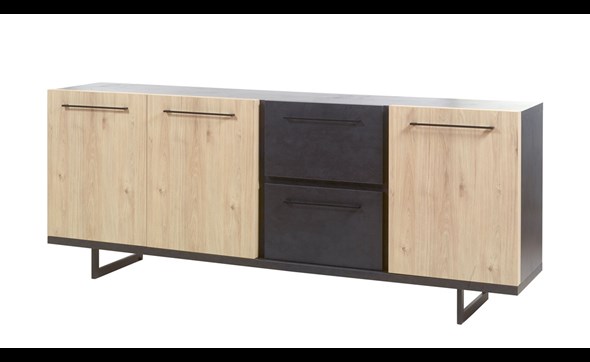 Buffet-Viareggio-dark-stone-castella-230cm-Bauwens-GBO