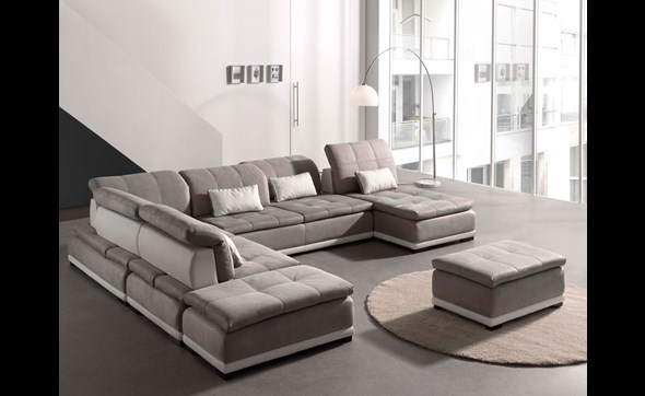 Canape-angle-Maestro-tissu-dakar-gris-clair-simili-cuir-diesel-pure-blanc-chaise-longue-Comodi-Sofa