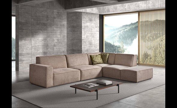 Canapé d'angle Yvette avec canapé-lit & rangement - gris/blanc Moderne -  Divaco