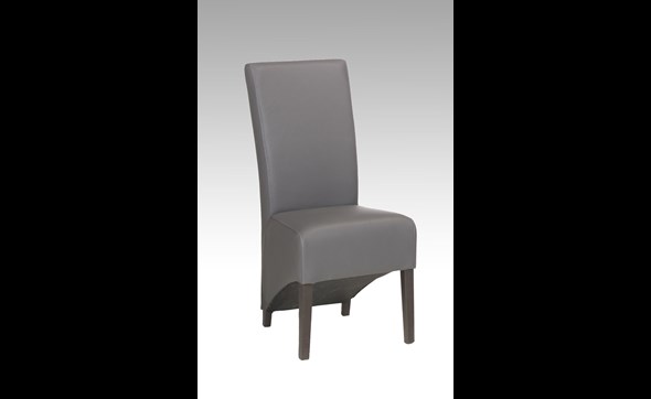 Chaise-Anthony-PU-gris-Dullaert