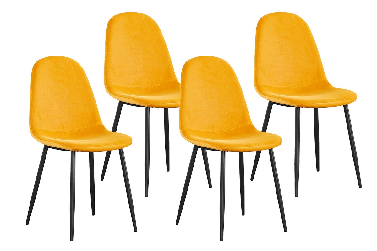 de elite lobby Onderzoek Set van 4 stoelen Boy 9090 - geel - Meubelen Crack