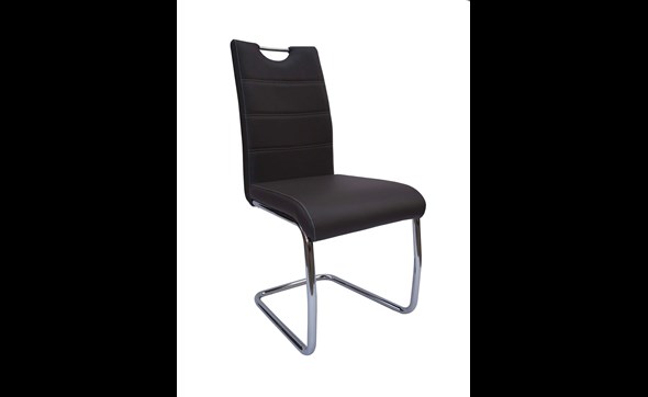 Chaise-S20-simili-cuir-noir-front-Oosterlynck