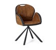 Chaise-accoudoirs-Sirius-tissu-Brave-cognac-Comodi-living