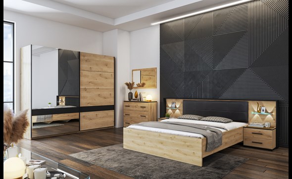 Chambre-Sandra-decor-bois-smoked-oak-Dullaert