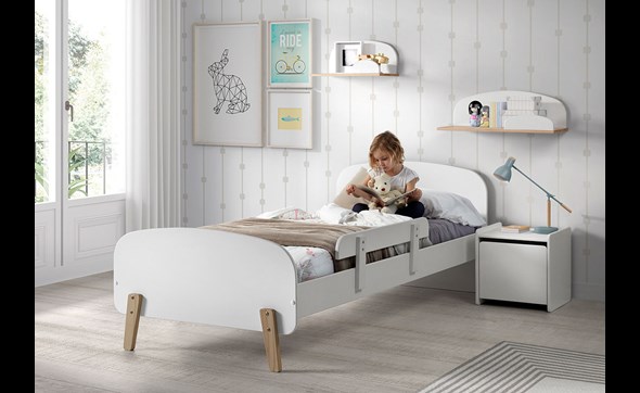 Chambre-enfant-Kiddy-lit90cm-chevet-etagere-MDF-laque-blanc-Vipack