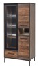 Colonne-vitrine-3-portes-1-tiroir-1-niche-Perugia-decor-brun-fonce-noir-mat-K647-KV1L-82cm-Evan