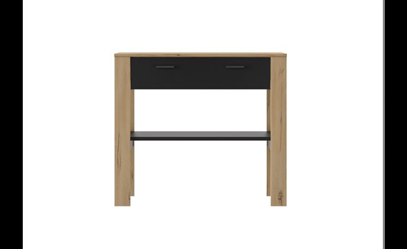 Console-Trust-decor-bois-brun-noir-chene-helvezia-1J0J600-102cm-front-Gautier