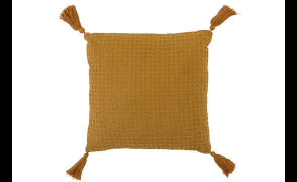 Coussin-Carre-Gaufre-3103-Coton-Ocre-01-Jolipa