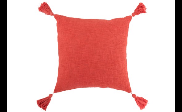 Coussin-crochete-pompons-coton-rouge-94211-Jolipa