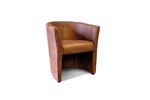 Fauteuil-appoint-9750-simili-cuir-brun-clair-Rousseau