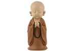 Figurine-moine-zen-collier-16800-resine-marron-Jolipa