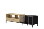 Meuble-TV-Arguin-E17056-decor-chene-artisan-noir-190cm-01-Diagone-Gautier