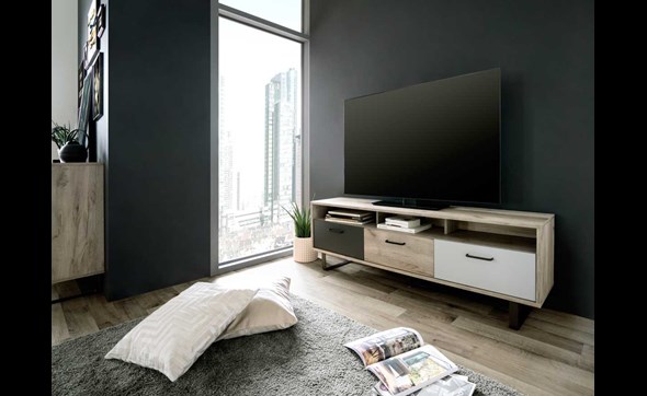 Meuble-tv-Orlando-5-decor-chene-gris-craft-noir-blanc-160cm-ambi-side-Finori