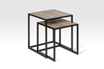 Mini-set-tables-d-appoint-DEC-1011-decor-bois-metal-4450cm-Decru