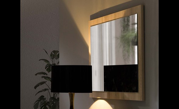 Miroir-Luna-decor-bois-chene-100cm-Dullaert