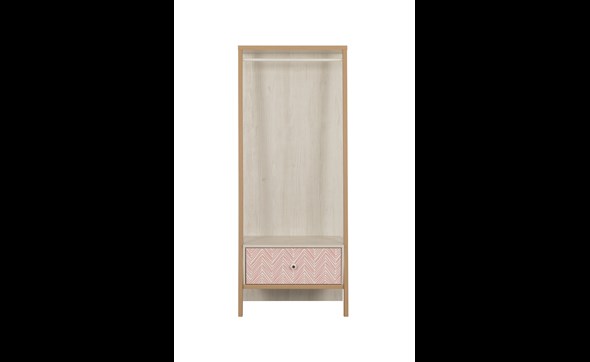 Portant-1-tiroir-Alika-decor-bois-chataignier-blanchi-pieds-hetre-G71800-69cm-front-Gautier