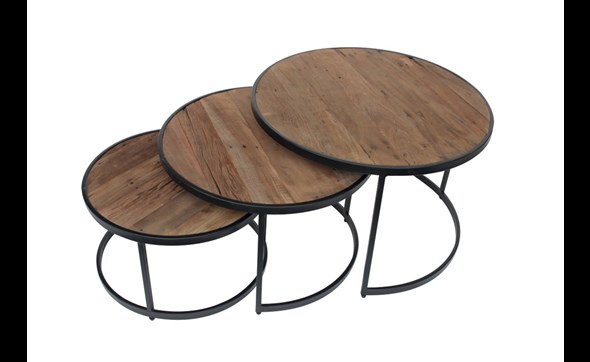 Set-3-tables-de-salon-Lennox-3910-bois-recycle-metal-70cm-Rousseau