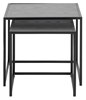 Set-de-2-tables-d-appoint-Seaford-90955-decor-ash-black-base-metal-powder-coated-rough-Actona