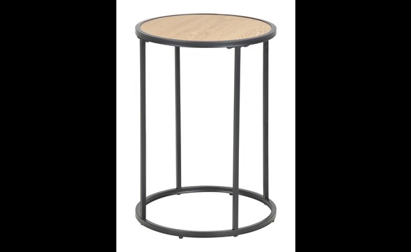 Table-appoint-haute-ronde-Seaford-decor-wild-oak-pieds-metal-noir-mat-80710-40cm-Actona