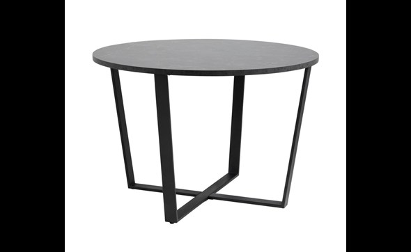 Table-ronde-Amble-decor-print-black-base-matt-black-85735-110cm-Actona