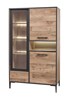 Vitrine-3-portes-1-tiroir-1-niche-Perugia-decor-brun-clair-noir-mat-K632-V1-106cm-Evan