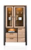 Vitrine-3-portes-2-tiroirs-1-niche-led-Charleston-decor-kikar-smoke-massif-placage-desert-brun-metal-110cm-36186-front-Habufa