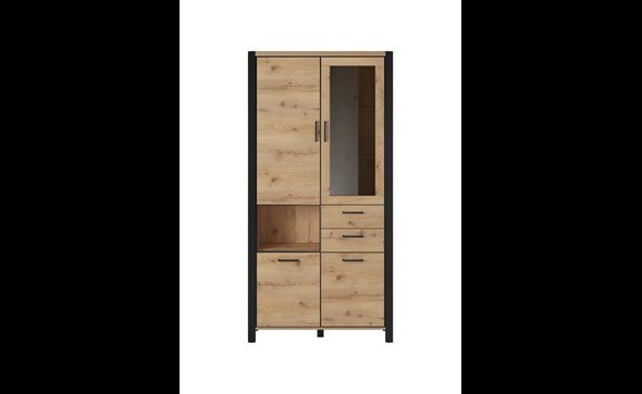 Vitrine-Aktiv-decor-bois-taurus-oak-24TWLK13-100cm-front-Helvetia